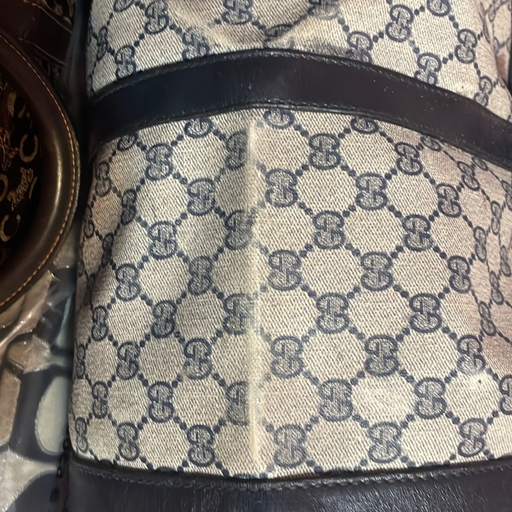 Gucci Navy Vintage Monogram GG. With COA - Picture 10 of 11